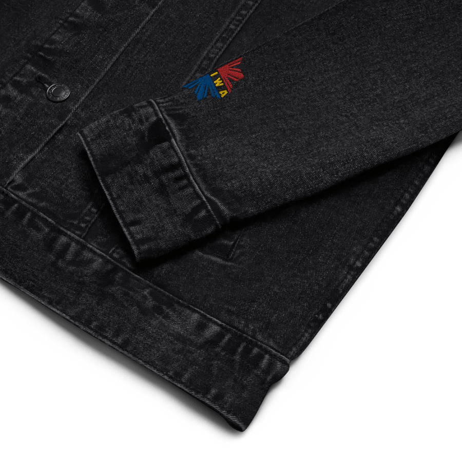 Philippines Flag Sun Denim Jacket with Directional wrist Patches - KALIWA KANAN Left Right product image (12)
