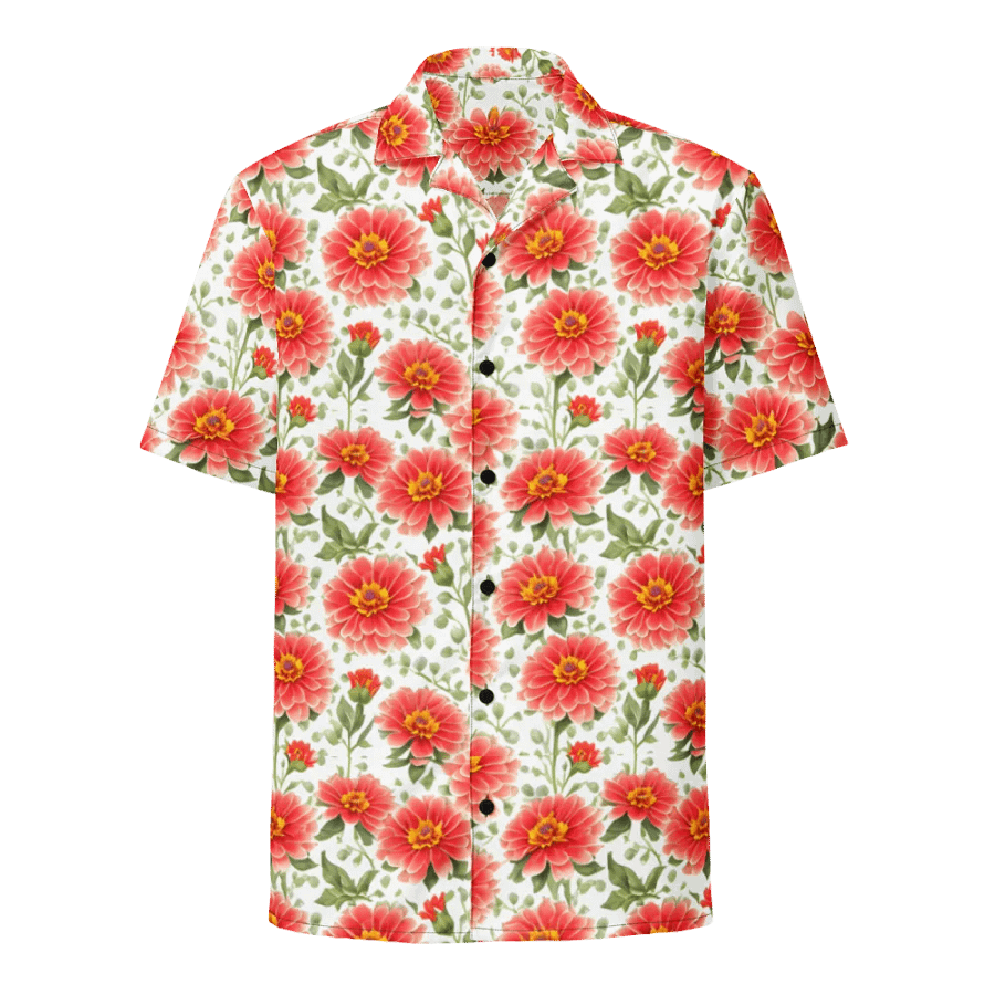 Floral Pattern Zinnia Flowers Hawaiian Shirt product image (1)
