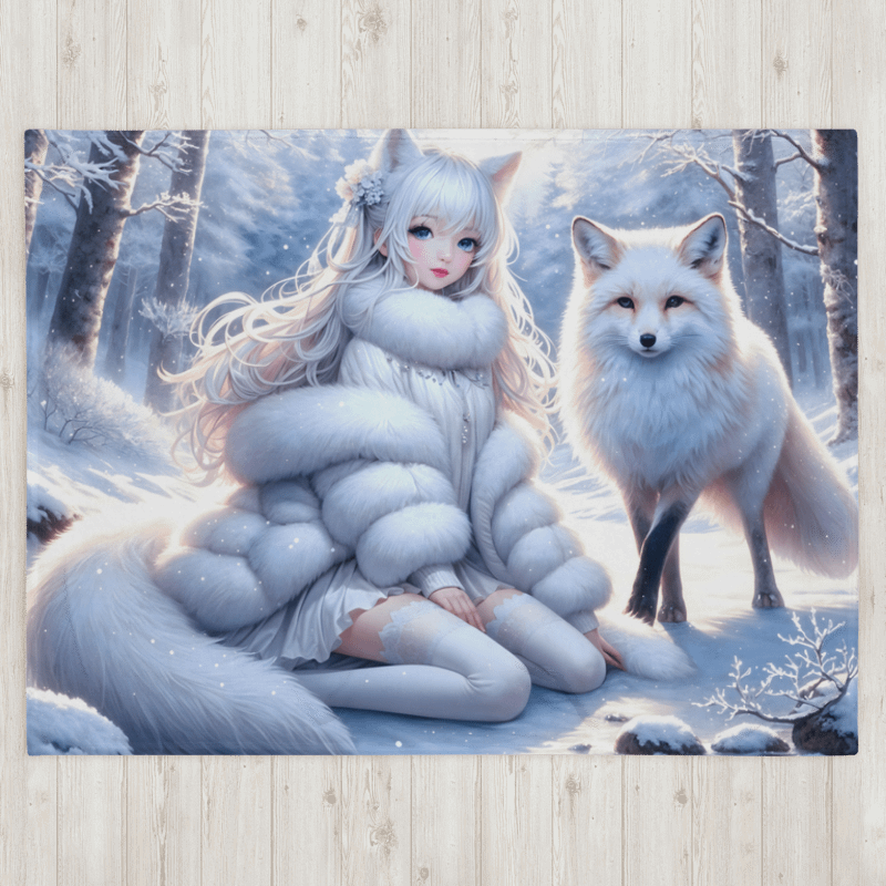 Winter Fox Throw Blanket product image (11)