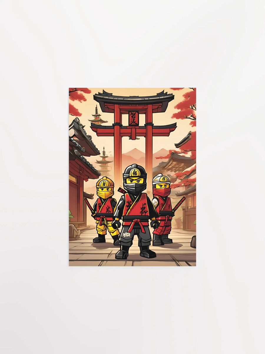 Ninja Trio wall art Boys Room - Ninja Poster - Ninjago inspired Wall Decoration for Boys product image (1)