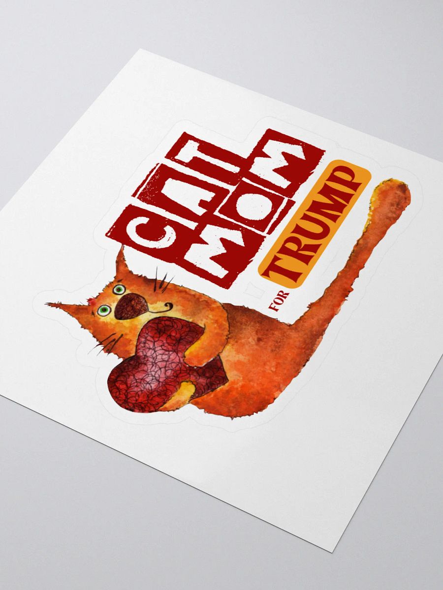 Cat Heart Mom For Trump Sticker product image (3)
