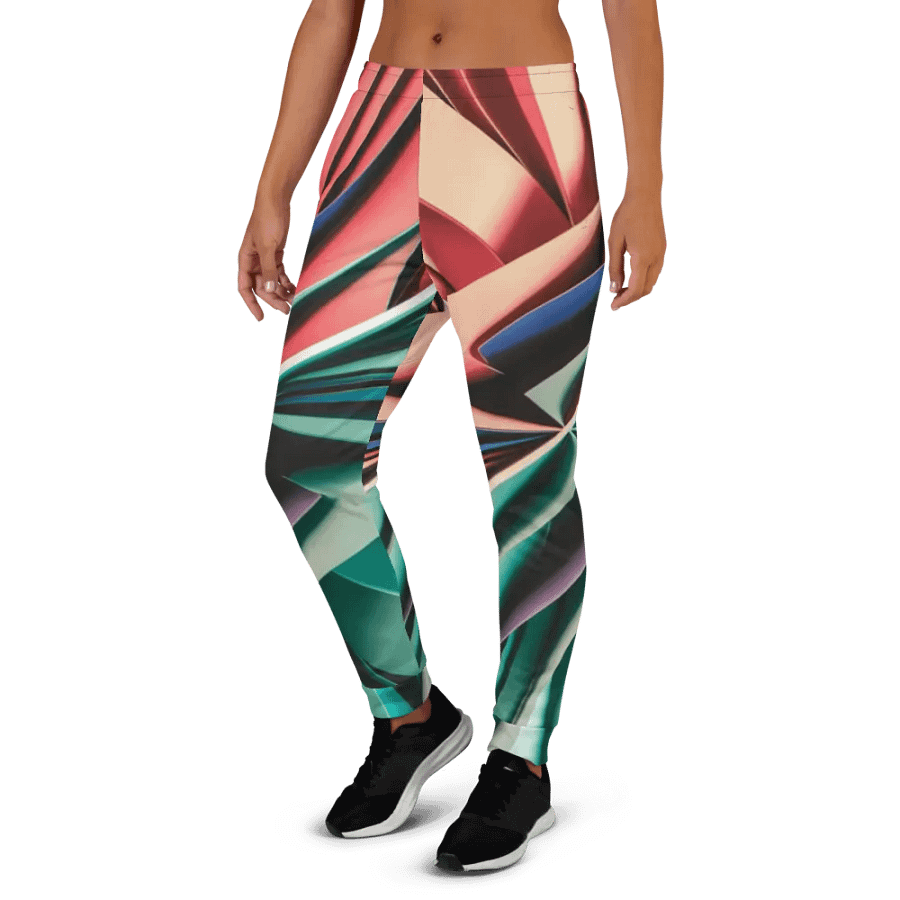 Abstract Geometric Women's Joggers in Vibrant Colors (XS-3XL) product image (6)