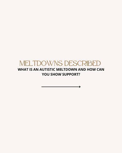 I grew up not knowing why I reacted this way I did on things, and I felt so much shame. Now I know it was sensory overload an...