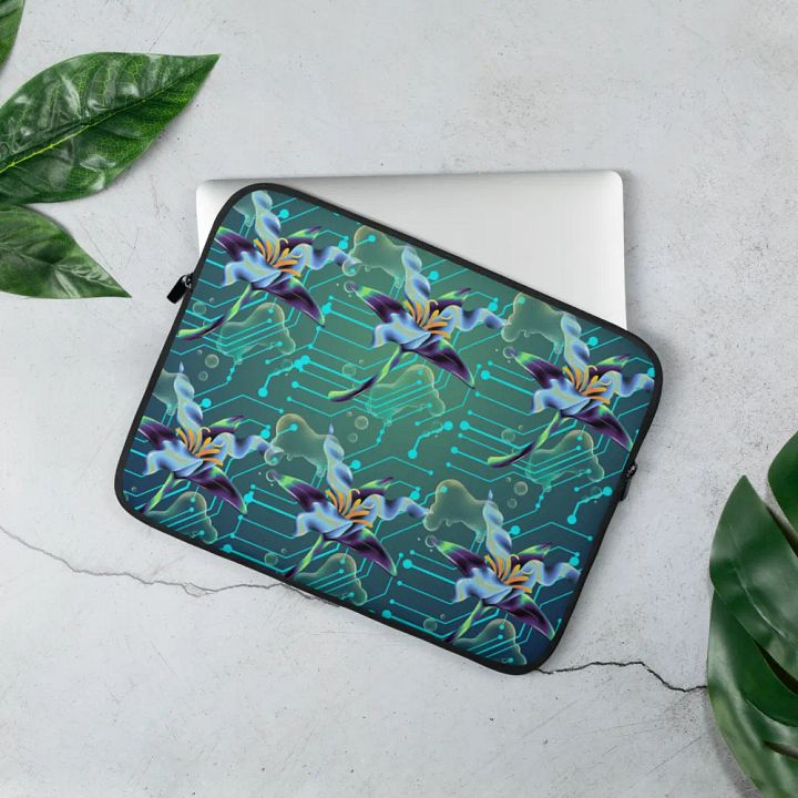 Meta magic teal design laptop cover for the techi men and ladies product image (2)