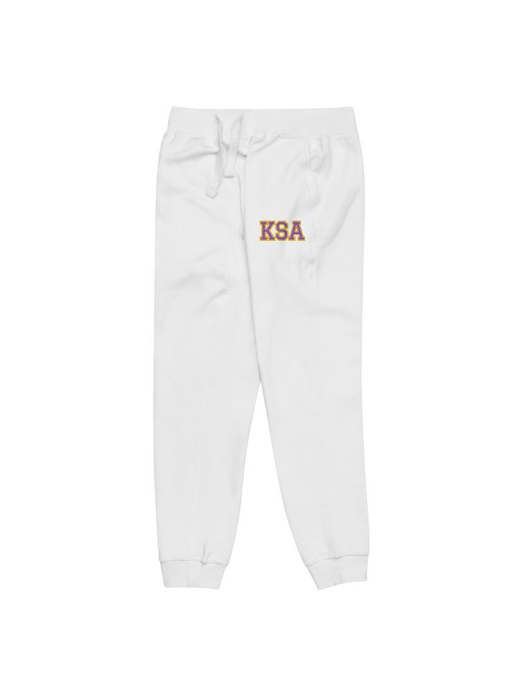 KSA Embroidered Sweatpants (White) product image (2)