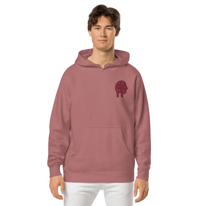 In My Head (L.C. rose design) embroidered pigment hoodie product image (2)
