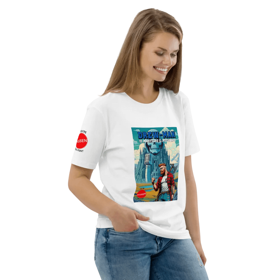DREW-MAN and the Masters of the Podverse - Organic Cotton Short Sleeve T-Shirt product image (8)