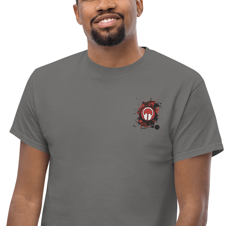 Paint Splat Headphones Embroidered Gildan Heavyweight T-Shirt product image (47)