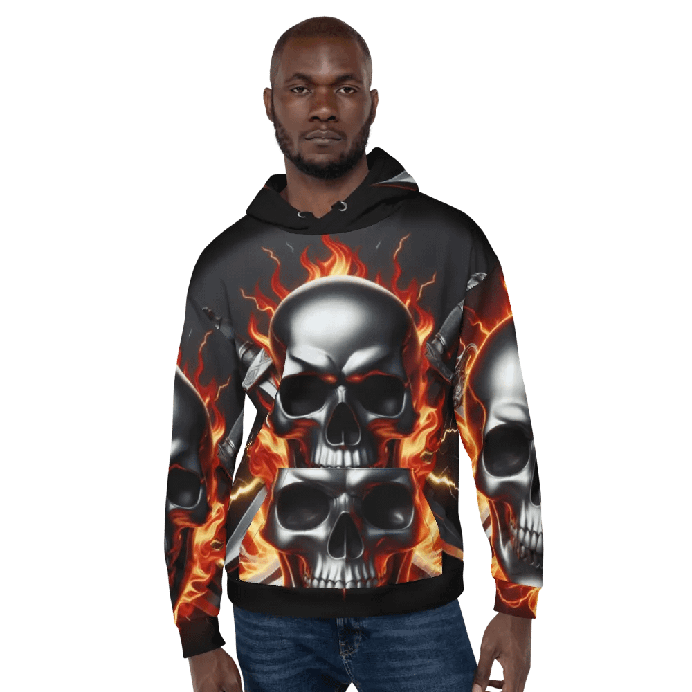 Skull Fury - Unisex Skull Hoodie #23 product image (6)