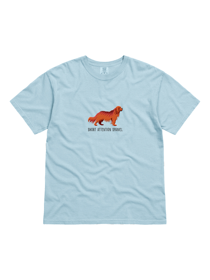 Short Attention Spaniel T-Shirt(Embroidered) of a Cavalier King Charles Spaniel(Ruby) product image (51)
