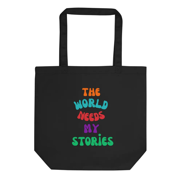 "The World Needs My Stories" Tote Bag Mug product image (1)