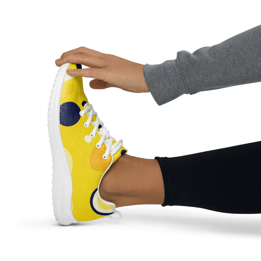 Yellow Abstract Women's Athletic Shoes #559 product image (4)