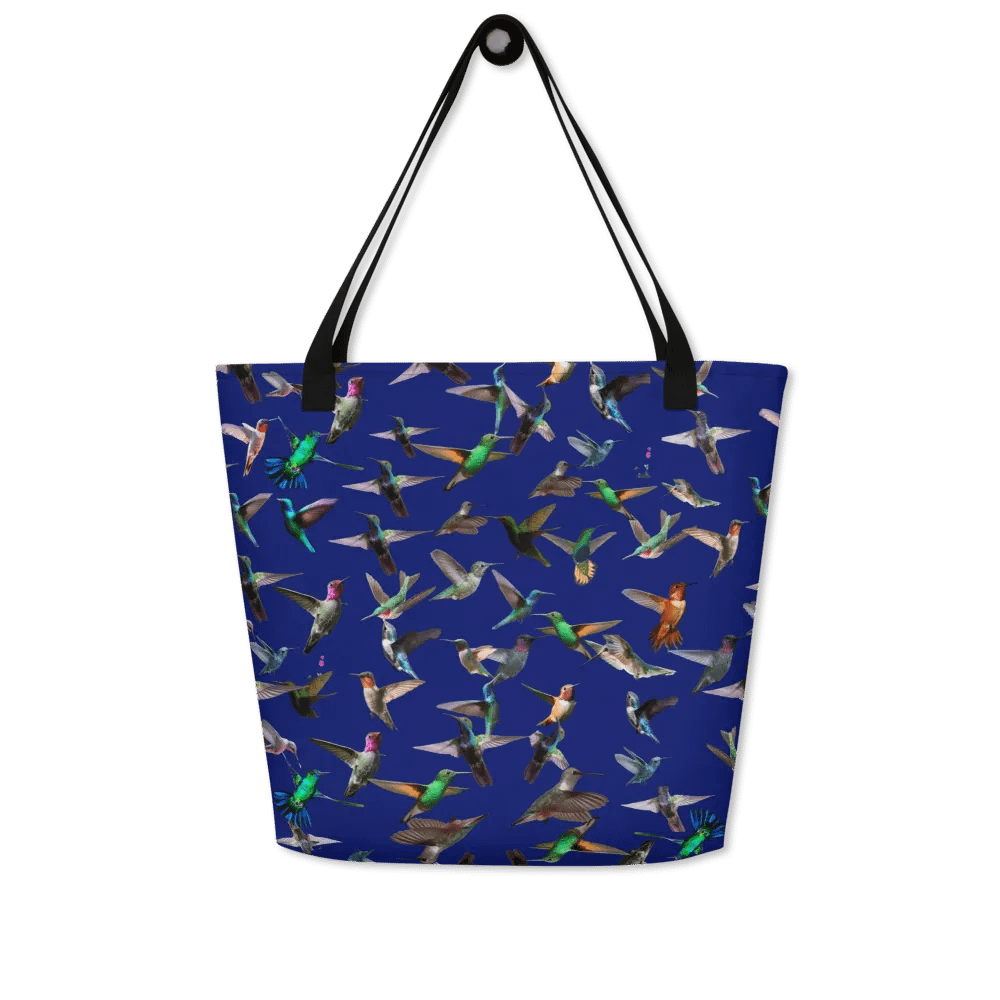 dark blue hummingbird design Tote for stylish moms daughters friends product image (5)