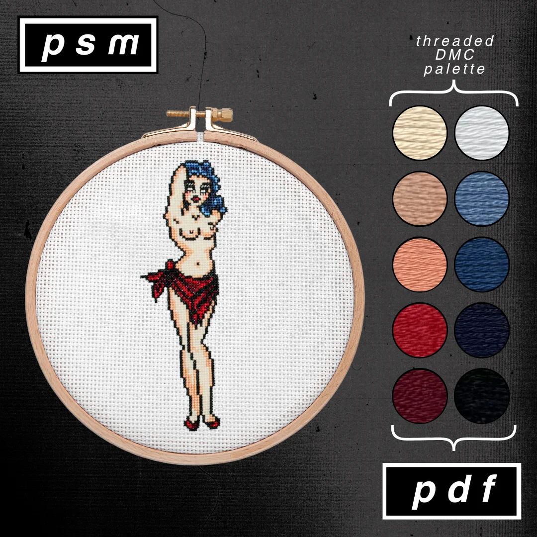 Sailor Jerry Red Sarong Pin Up Pattern product image (1)