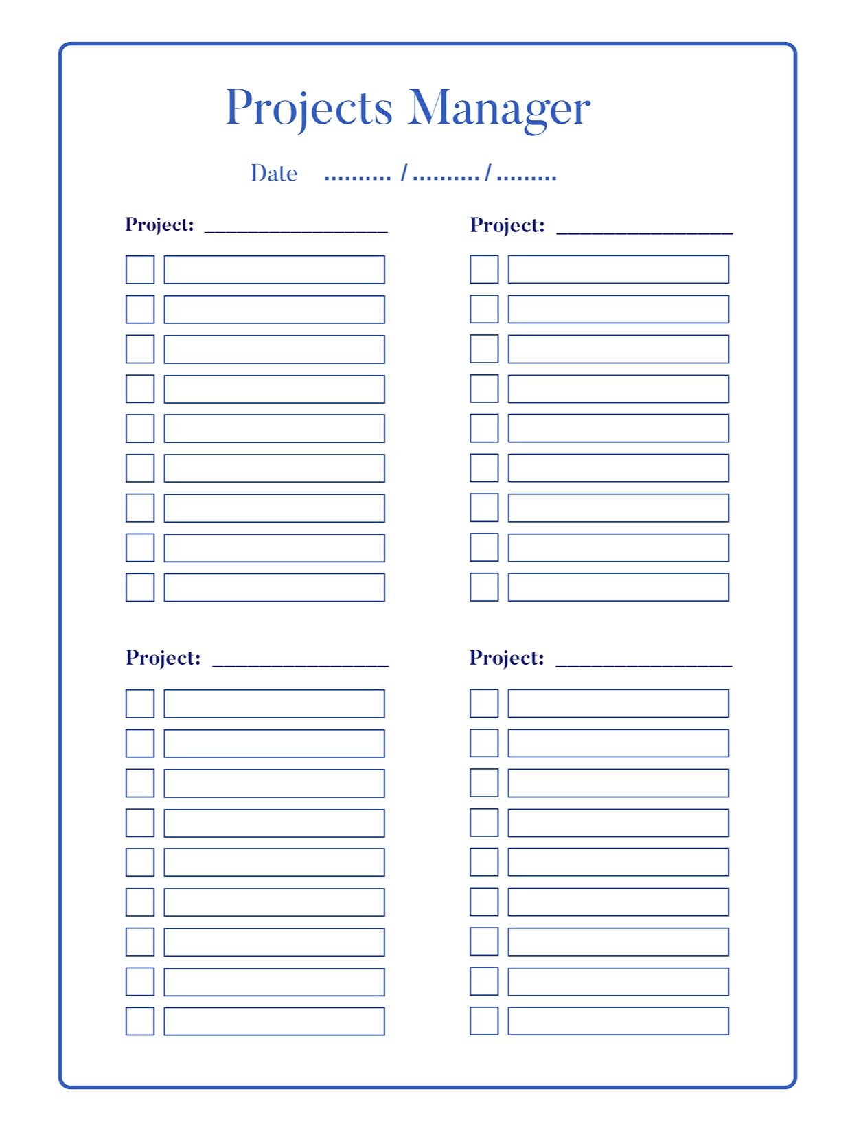 6 Piece Daily Planner Set (Blue) product image (5)