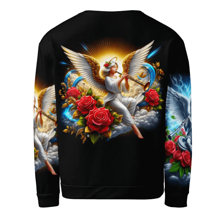 Angels making Music with a Clarinet - All-Over Unisex Sweatshirt #8 product image (2)