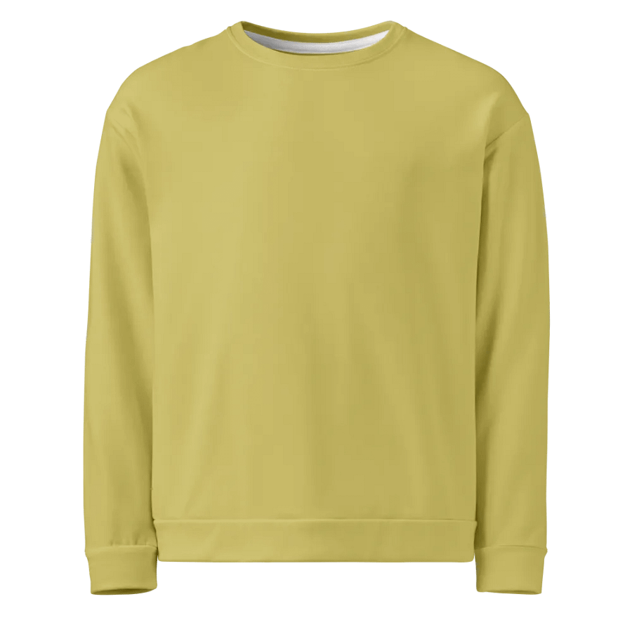 Plain Medium Yellow Light Summer Unisex Recycled Polyester Heavyweight Premium Sweatshirt by Treasure Pie product image (1)