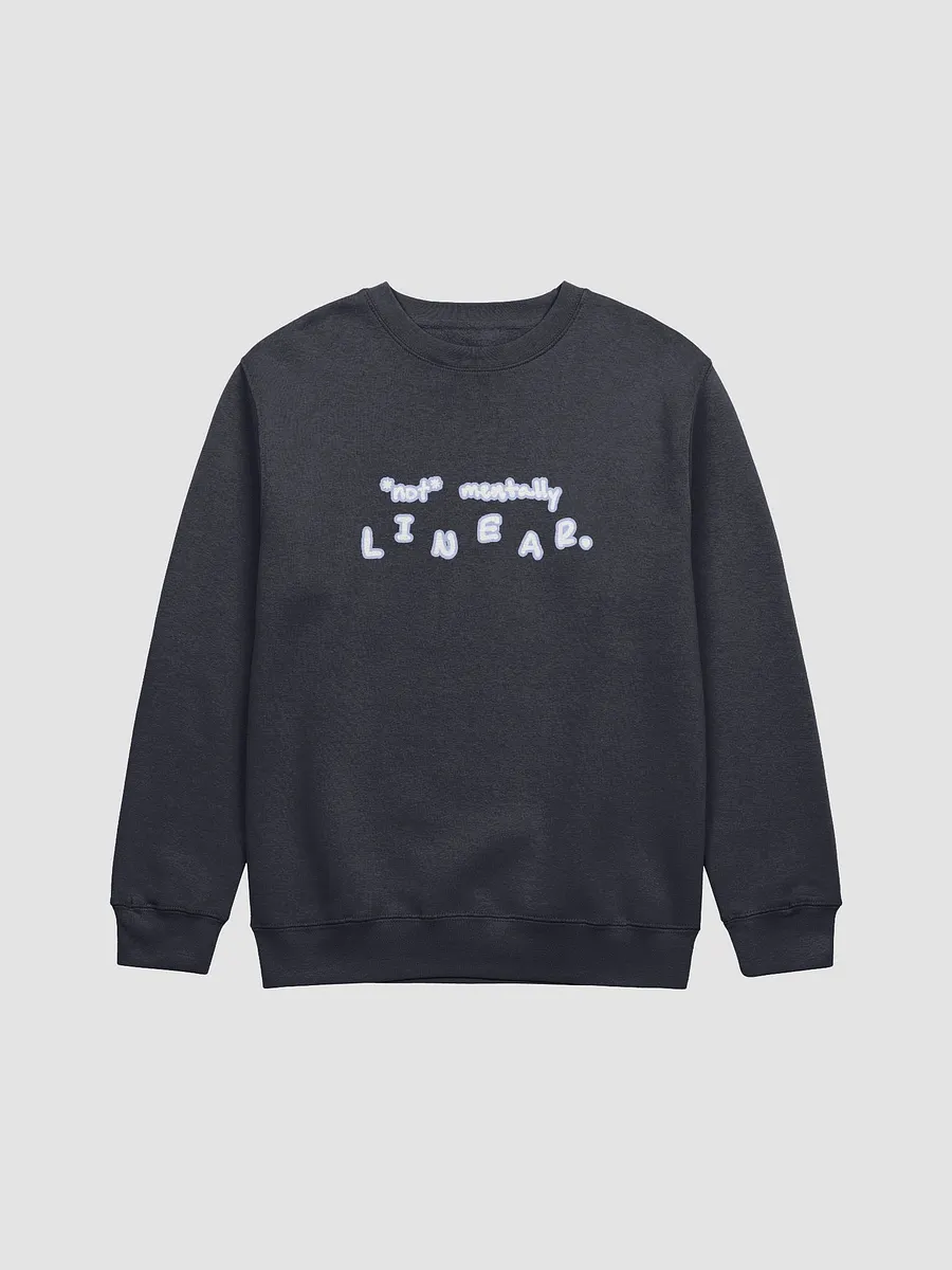 *not* mentally linear (lined design, #BDCAEF) printed crewneck product image (13)