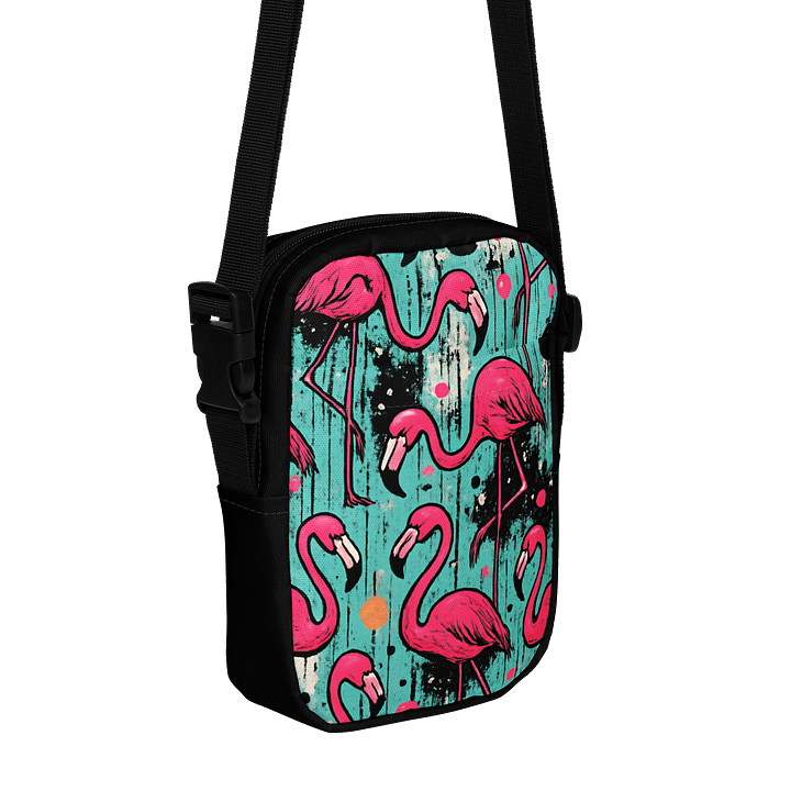 Flamingos Paint Neon Graffiti Pop Art - Utility Croosbody Bag product image (1)