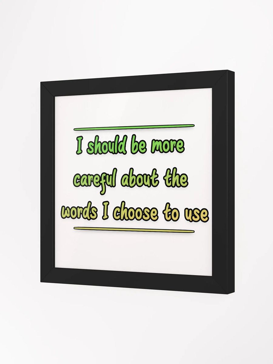 Poorly Chosen Words Commemorative Frame product image (1)