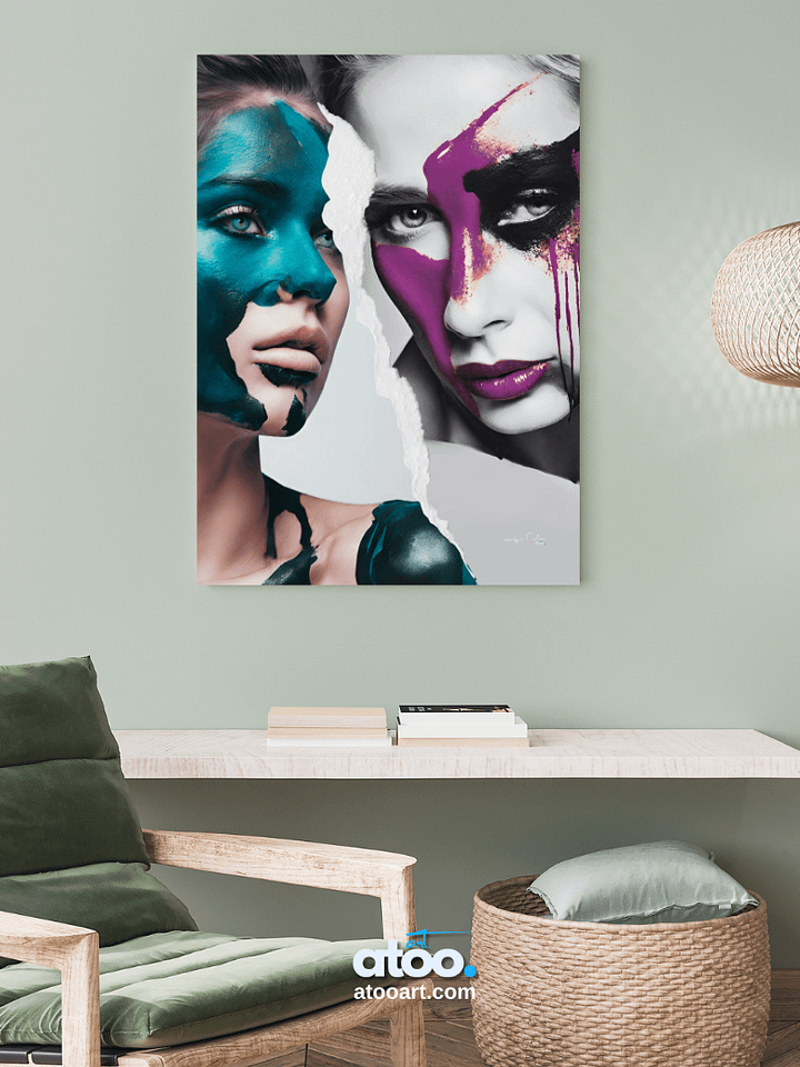 Living in Colors | Turquoise, purple and beyond... | Collage Wall Art product image (2)