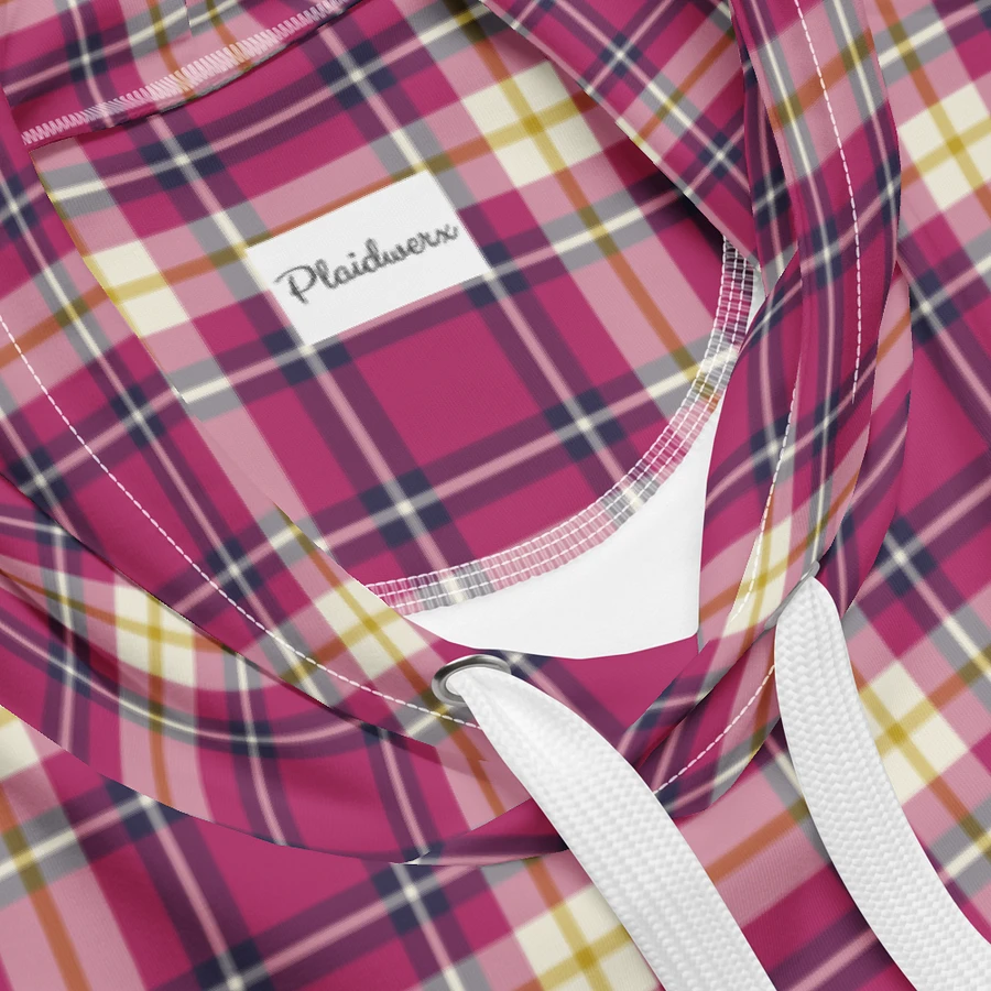 Hot Pink and Navy Blue Plaid Hoodie product image (10)