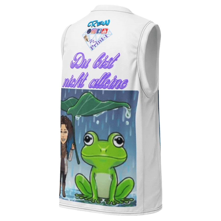 aus recyceltem Unisex-Basketballtrikot, Du bist nicht alleine product image (9)