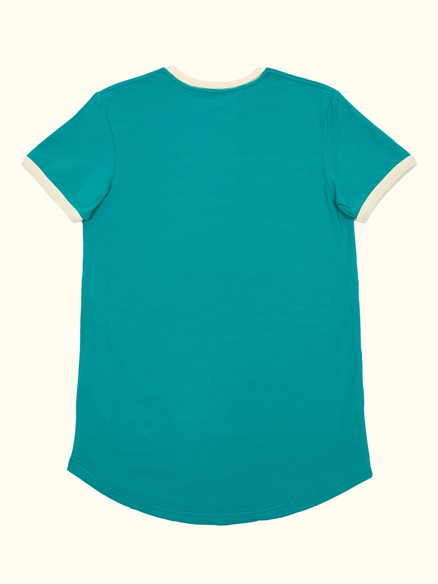 Emotionally Exhausted Scoop Ringer Tee - Teal product image (5)