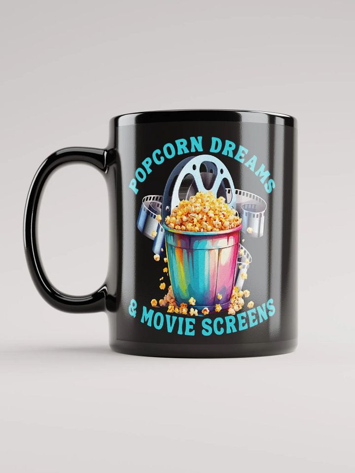 Novelty Graphic | Black Coffee Mug | Popcorn Dreams & Movie Screens product image (1)