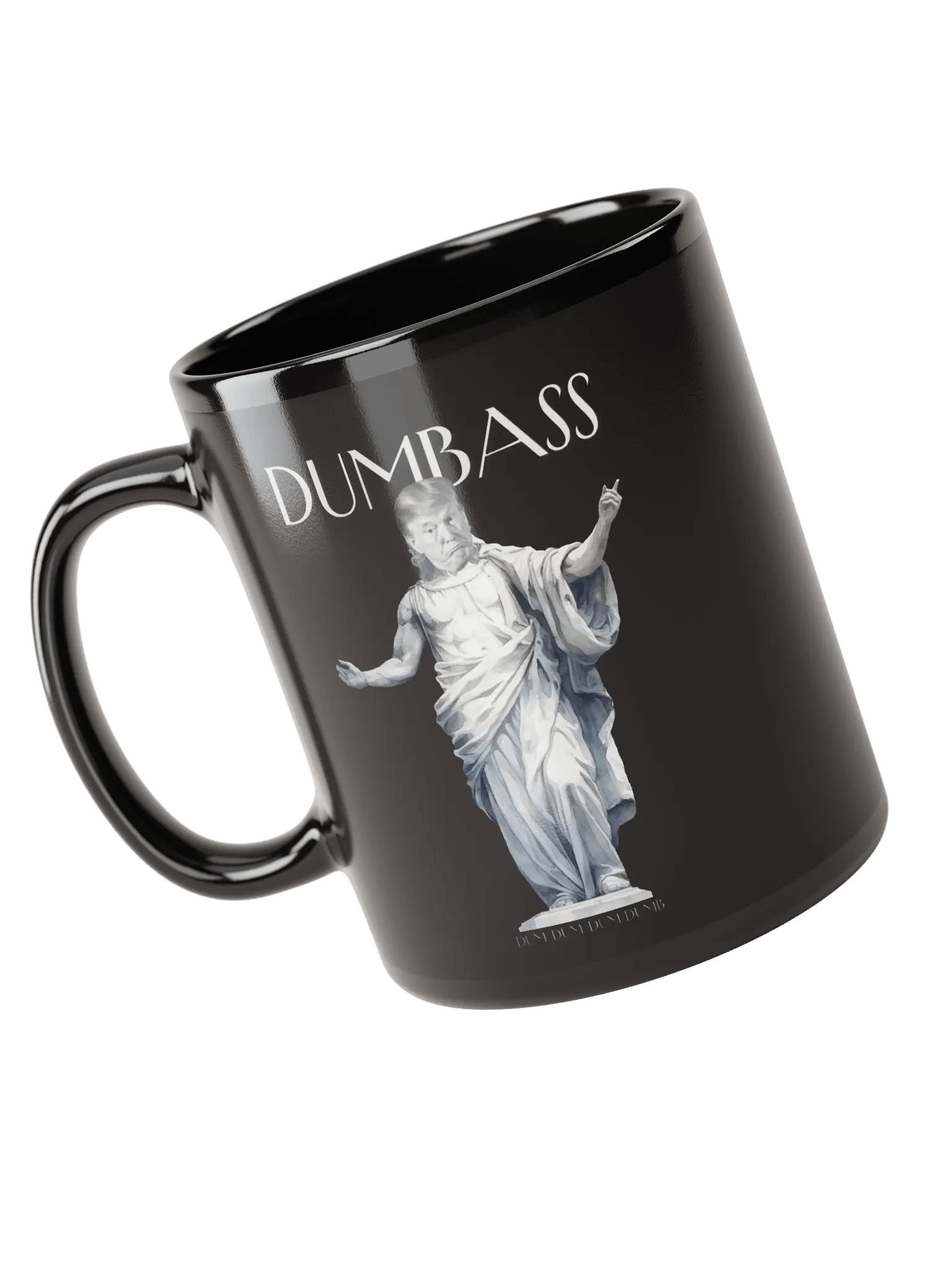DUMBASS Donald Statue - Black Glossy Mug product image (10)