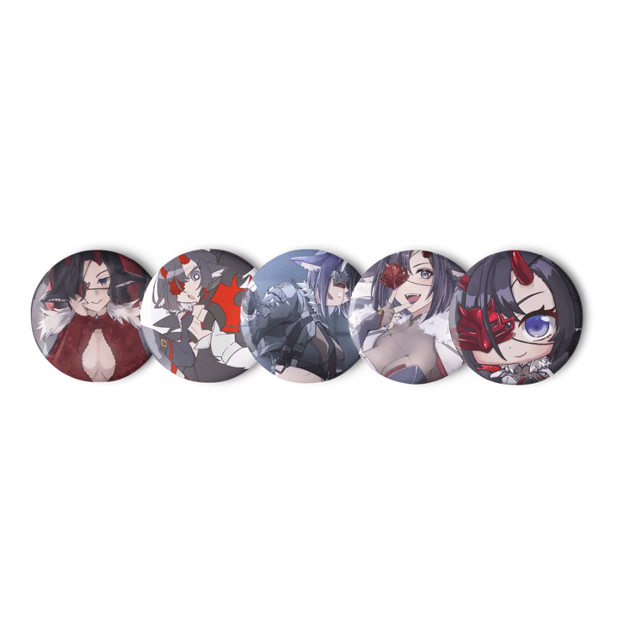 Hellfire Fox Button Set product image (1)