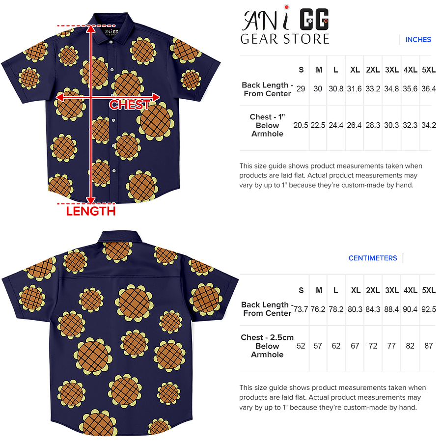 Dressrosa Arc Luffy Sunflower Hawaiian Shirt product image (4)
