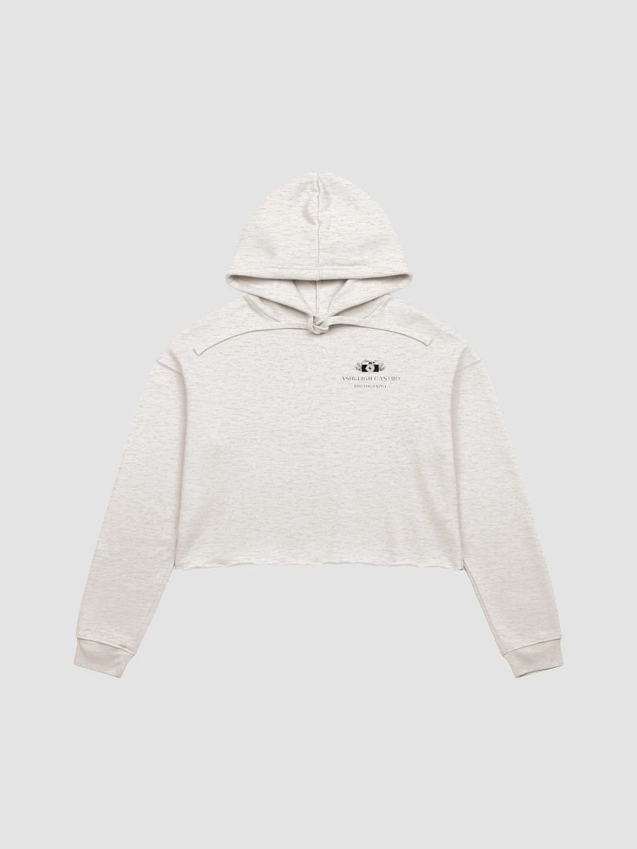 Botanical Camera Logo Crop Top Hoodie (Black Logo) product image (1)