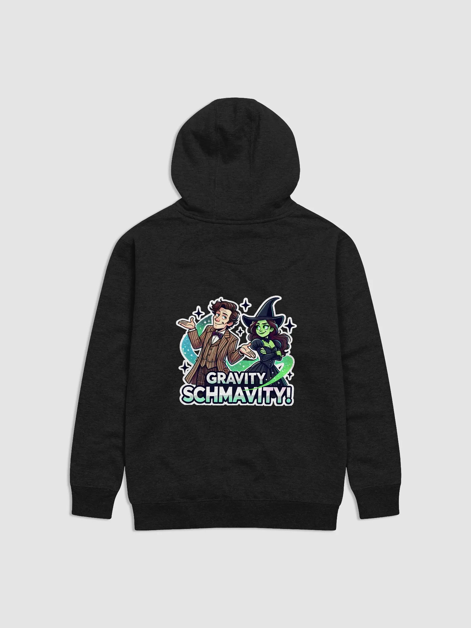 Defying Gravity Schmavity Hoodie – Unisex Fleece Hoodie for Whovians & Broadway Fans product image (1)