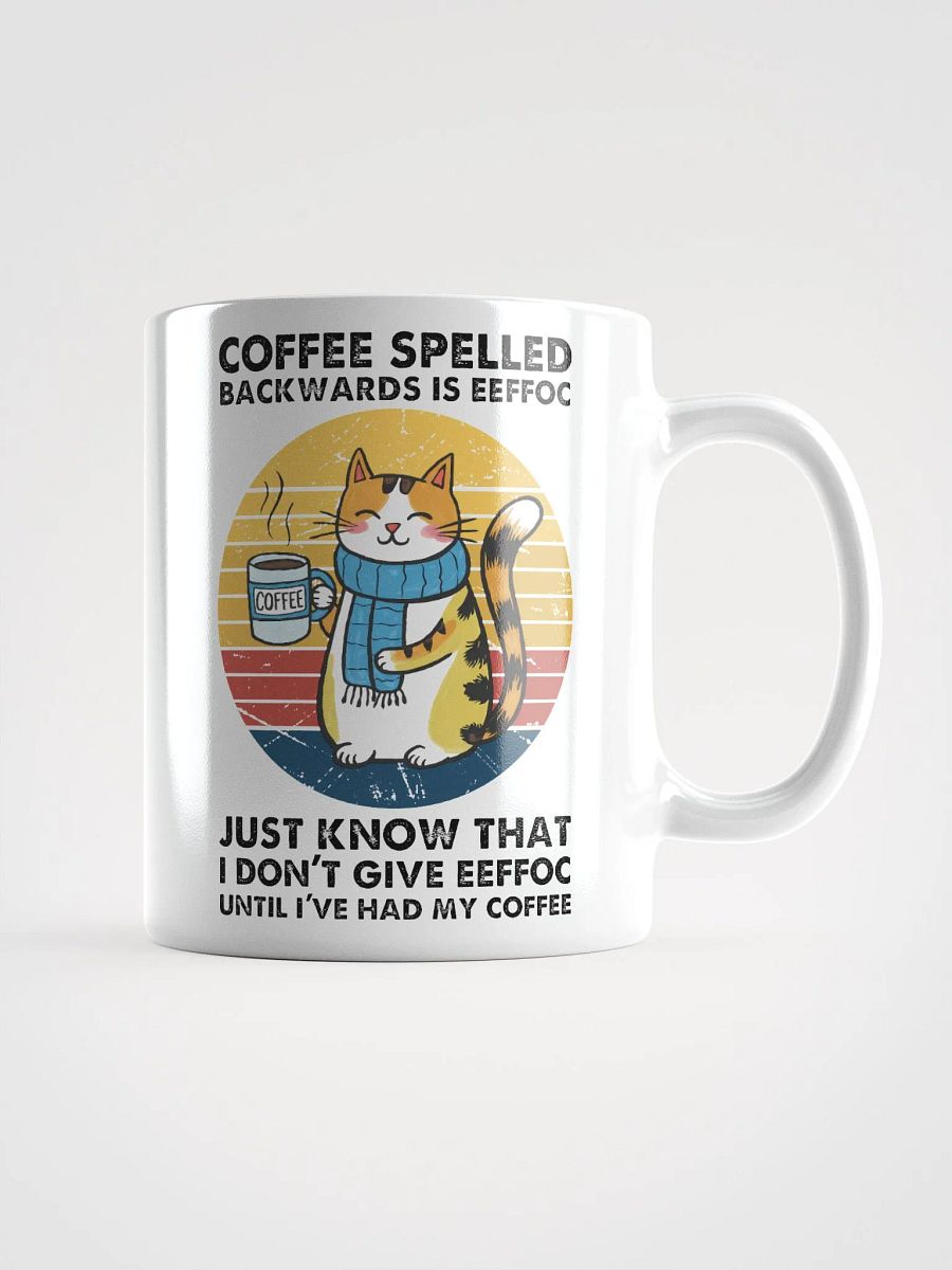 Sunset Cat Coffee Backwards Mug product image (1)