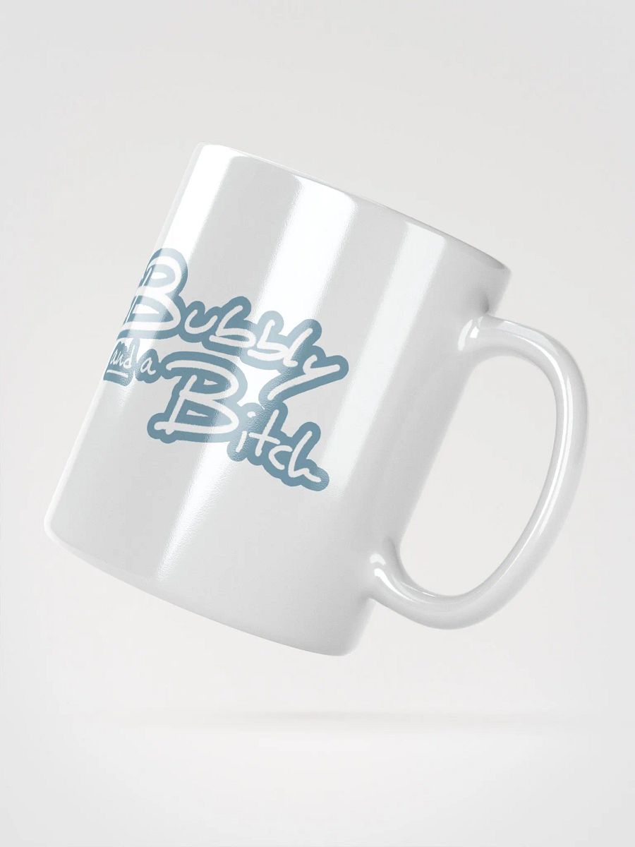 Bubbly and a B*tch (lined design, #709AAF) glossy white mug product image (3)