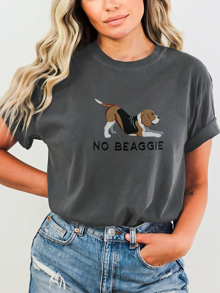No Beaggie T-Shirt(Embroidered) of a Beagle product image (2)