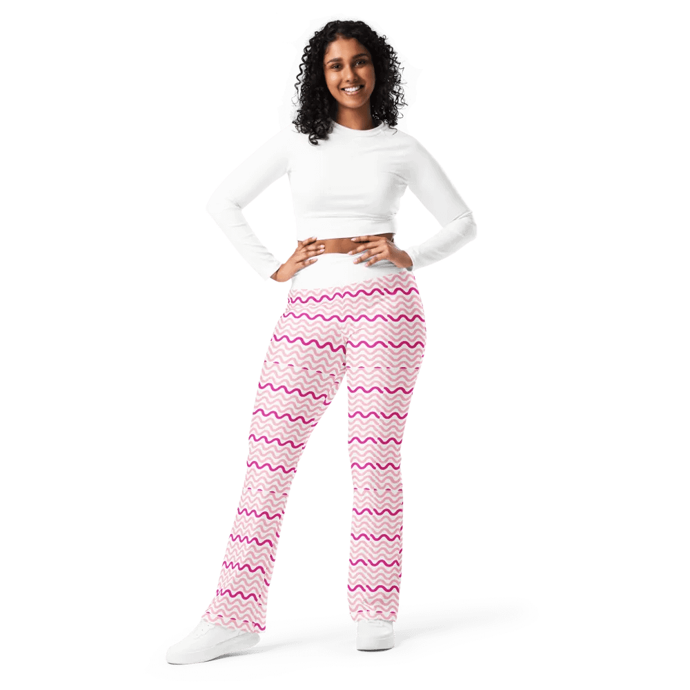 Pink Pattern Flare Pants product image (8)