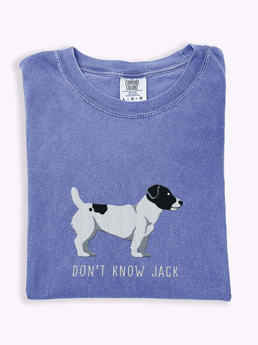 Don't Know Jack T-Shirt(Embroidered) of a Jack Russell Terrier(Black & White) product image (1)