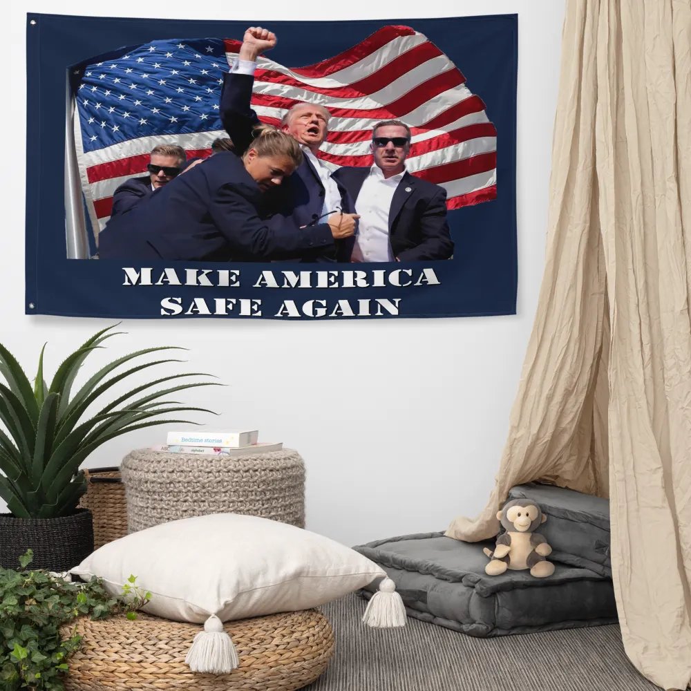 Trump 2024 Make America Safe Again Flag product image (5)