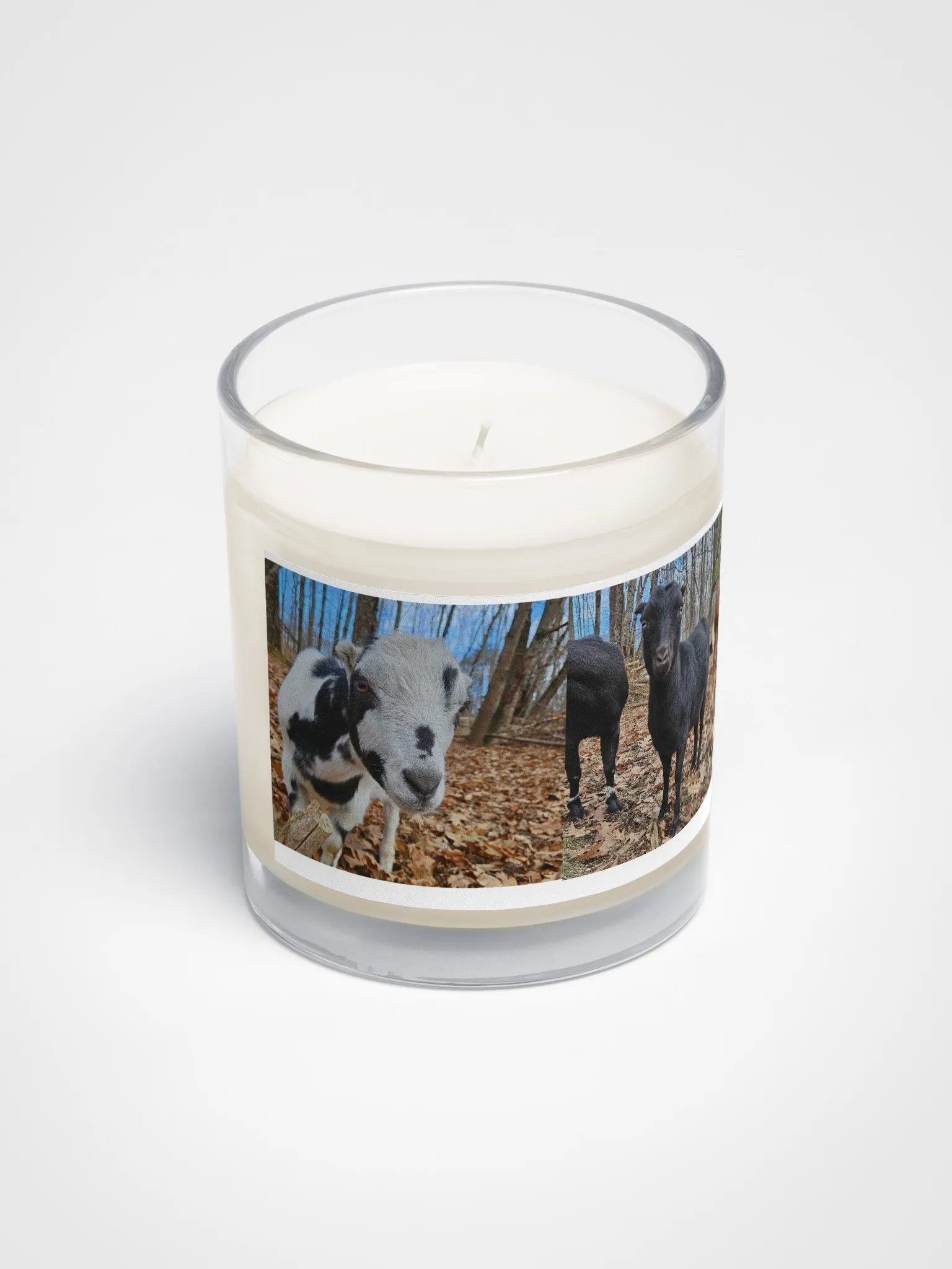 Gadget & Nessie goats candle product image (1)