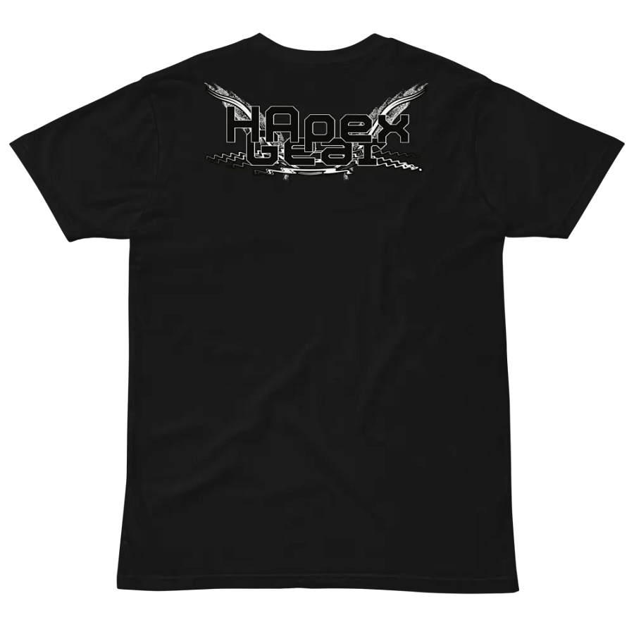 Unisex Premium T-Shirt - Print Embroidered Logo - Black HApex Gear White Logo product image (4)