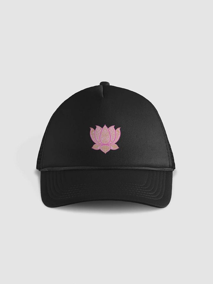 Lotus Eye Gold-Embroidered Trucker Hat product image (1)