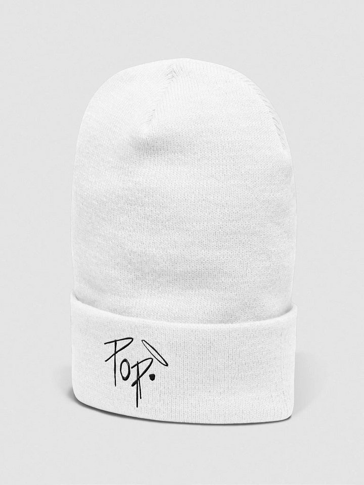 Pop. Chaos Embroidered White Beanie product image (2)