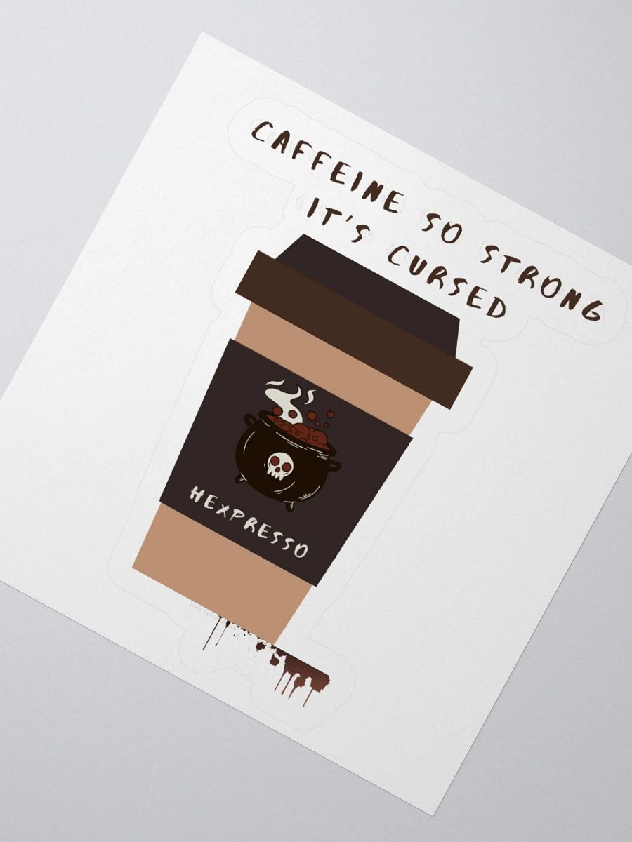 Caffeine So Strong, It's Cursed - Hexpresso Coffee Kiss-Cut Sticker product image (6)