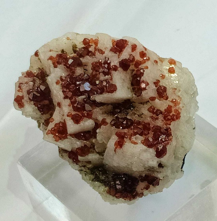 GARNET SPECIMEN ORANGE BROWN COMBINED WITH BLACK TOURMALINE AND ALBITE, 50 GRAM product image (6)