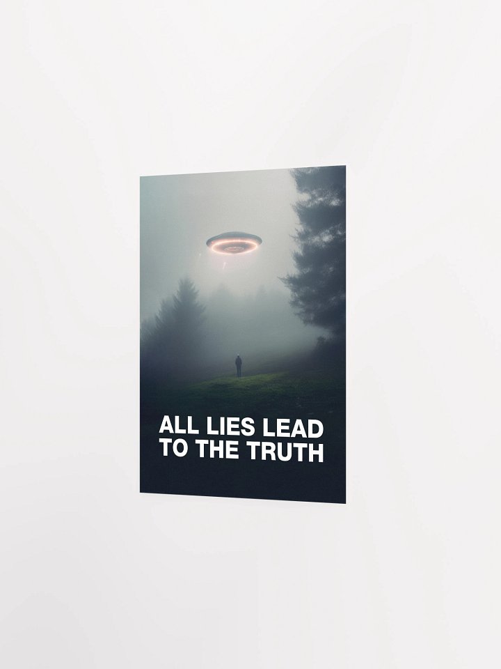 All Lies Lead to the Truth/The X-Files poster, S05E01 1997 — sci-fi poster, movie art, I want to believe poster, space print, aliens wall decor product image (12)