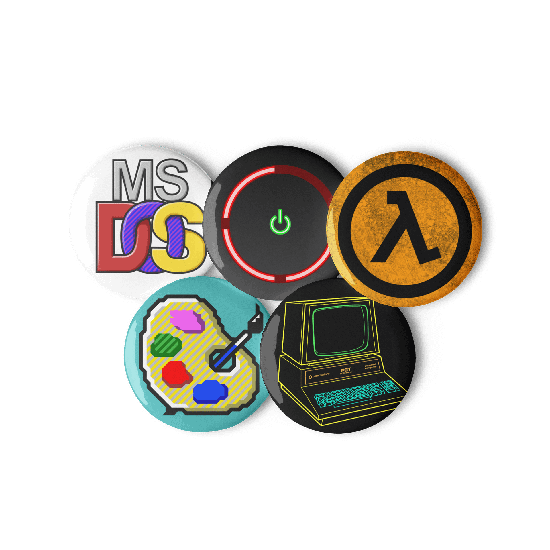 Retro Nerd Button Set #1 product image (3)