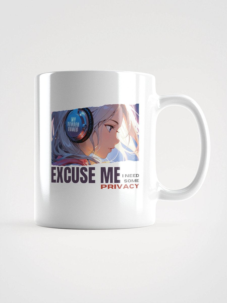 EXCUSE ME, I NEED SOME PRIVACY - Original Song Title White Glossy Ceramic Mug product image (1)