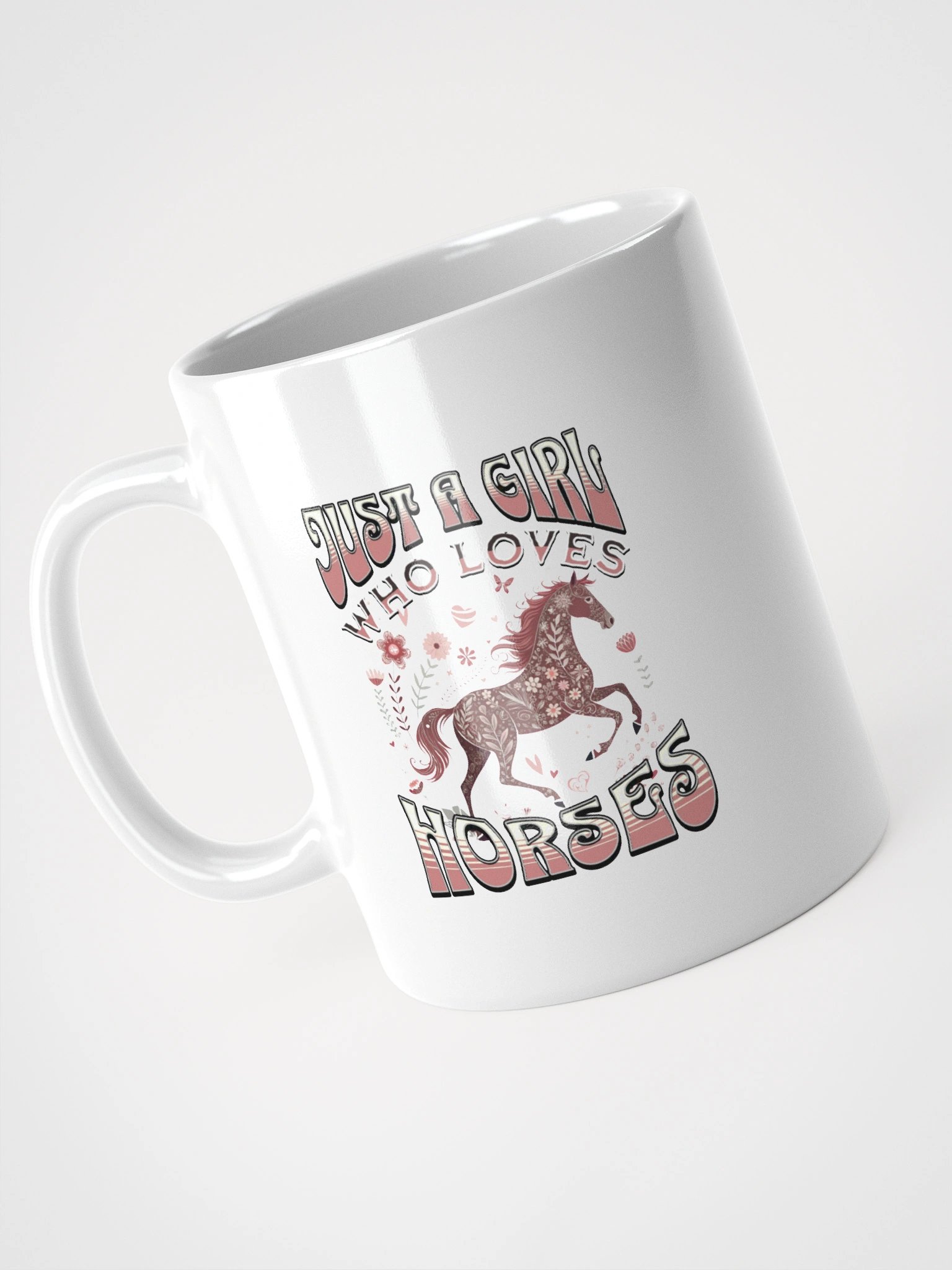 Just A Girl Who Loves Horses Floral Mug product image (6)
